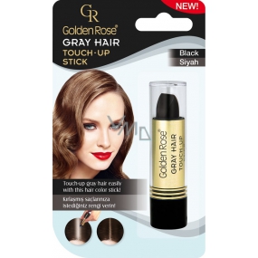 Golden Rose Gray Hair Touch-Up Stick Coloring Concealer for Hair and Gray Hair 01 Black 5.2 g