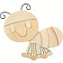 Wooden artwork for 3D painting Bee 13 cm