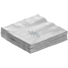 Party Paper napkins 3 ply 33 x 33 cm 20 pieces colored silver