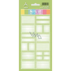 Arch Household Stickers Pastel Set Light Green 12 labels