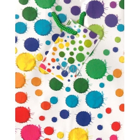 Nekupto Gift paper bag 14 x 11 x 6.5 cm Colored blots 1167 02 BS