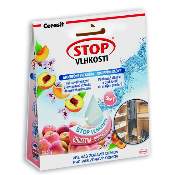 Ceresit Stop Moisture Peach Moisture Absorber for small spaces 2 x 50 g