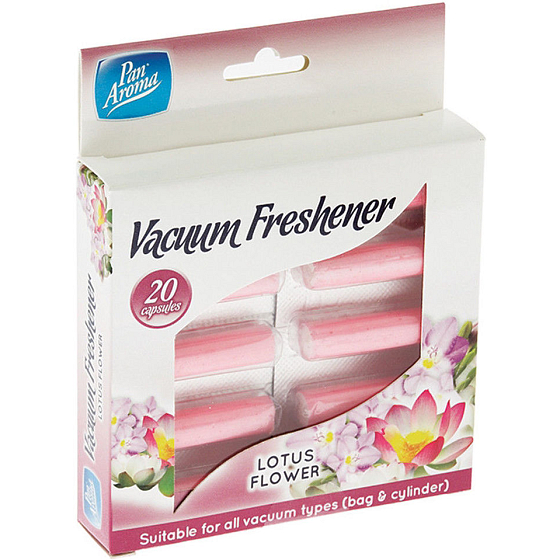 Pan Aroma Vacuum Freshener Lotus Flower Scent for Vacuum Cleaner 20 Capsules