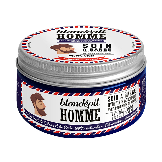 Blondépil Homme Soin A Barbe moisturizing cream for face and beard for men 100 ml