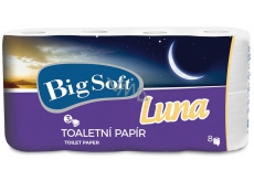 Big Soft Luna Toilet Paper White 160 pieces 3 ply 8 pieces