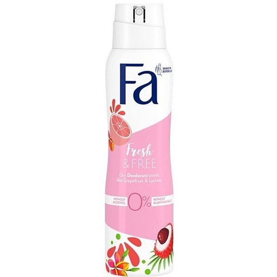 Fa Fresh & Free Grapefruit & Lychee 48h deodorant spray 150 ml