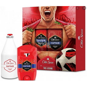 Old Spice Captain Football antiperspirant deodorant stick 50 ml + aftershave 100 ml, cosmetic set for men