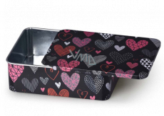 Emocion Square metal box Hearts 120 x 90 x 35 mm