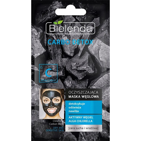 Bielenda Carbo Detox Cleansing and Detoxifying Mask for Dry and Sensitive Skin 8 g