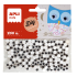 Apli Self-adhesive Black Round Moving Eyes 6 mm 200 pieces, 18251