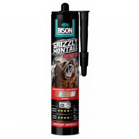 Bison Grizzly Montage Power White strong and fast assembly adhesive 370 g