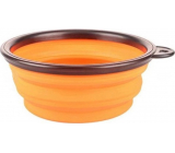 B&F Travel bowl silicone, foldable orange 0,38 l