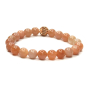 Sunstone bracelet elastic natural stone, bead 8 mm / 16-17 cm, hides the power of the Sun and fire