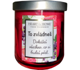 Heart & Home Fresh grapefruit and blackcurrant soy scented candle with inscription You can do it 110 g