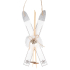 Wooden skis silver for hanging 21 cm