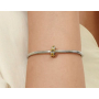Charm Sterling silver 925 Sparkling bee, bead on bracelet animal