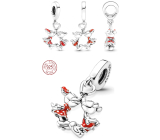 Charm Sterling silver 925 Disney Minnie Mouse & Mickey Mouse kissing, bracelet pendant