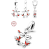 Charm Sterling silver 925 Disney Minnie Mouse & Mickey Mouse kissing, bracelet pendant