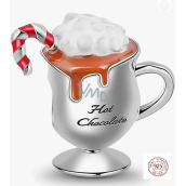 Sterling Silver 925 Hot Chocolate - Enjoy the cold days, Christmas Bracelet Bead