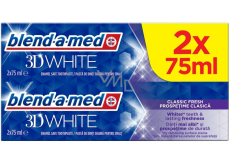 Blend-a-med 3D White Classic Fresh Whitening Toothpaste 2 x 75 ml, duopack