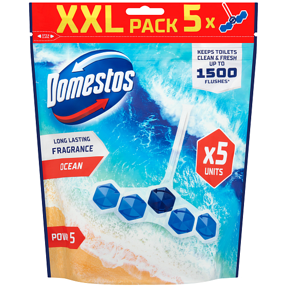 Domestos Power 5 Ocean Toilet Block 5 x 50 g