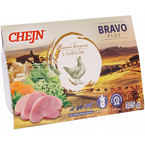 Chejn Bravo PLUS with chicken and vegetables for small and medium dogs, 325 g
