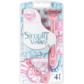 Gillette Venus Simply 3 Disposable Razors 4 Pack for Women
