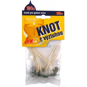Fire Knot with reinforcement for making gel candles 7 cm 10 pieces