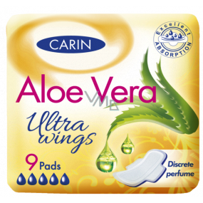 Carin Ultra Wings Aloe Vera intimate pads with wings 9 pieces