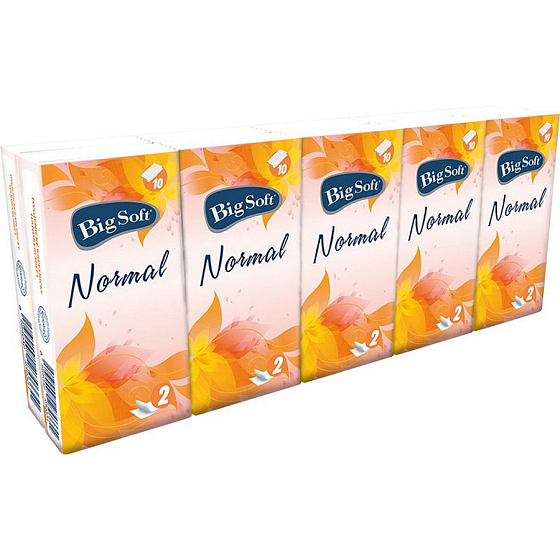 Big Soft Normal handkerchiefs 2 ply 10 x 10 pieces