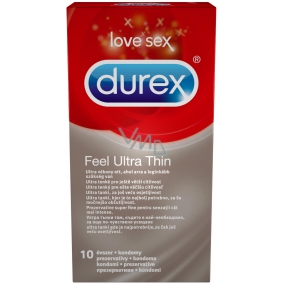 Durex Feel Ultra Thin ultra thin condom nominal width: 52 mm 10 pieces
