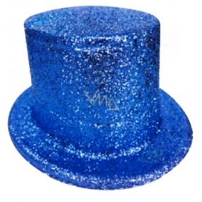 Carnival top hat 25 cm blue