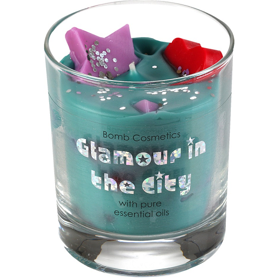 Bomb Cosmetics Charming burgher - Glamor in the City Candle Scented natural, handmade candle in glass burns for up to 35 hours
