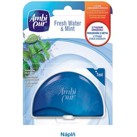 Ambi Pur Fresh Water & Mint Toilet block liquid hinge refill 55 ml
