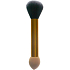 Jiajun Cosmetic brush with synthetic bristles and foam sponge double-sided golden beige 16 cm