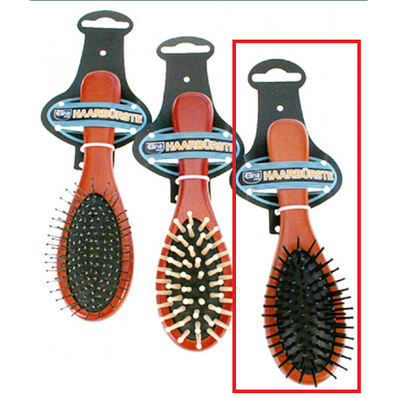 Profiline Wood Hair brush wooden plastic tips black 22 cm