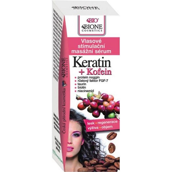 Bione Cosmetics Keratin & Caffeine Hair Stimulating Massage Serum 215 ml