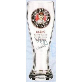 Nekupto Gifts with humor Humorous beer glasses For a super guy 0.6 l