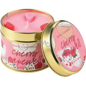 Bomb Cosmetics Cherry brandy Scented natural, handmade candle in a tin can burns for up to 35 hours