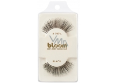 Bloom Natural adhesive eyelashes made from natural hair, curved black no. 747L 1 pair
