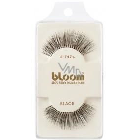 Bloom Natural sticky lashes from natural hair curled black No. 747L 1 pair