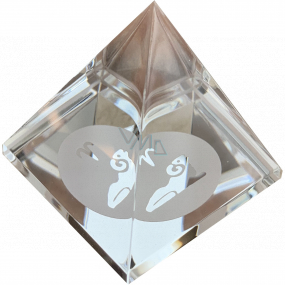 Glass Pyramid clear, Aries zodiac sign
