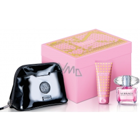 Versace Bright Crystal eau de toilette for women 90 ml + body lotion 100 ml + cosmetic bag, gift set
