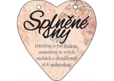 Albi Hanging plaque heart Fulfilled dreams 9 cm × 10 cm