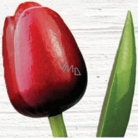Bohemia Gifts Wooden tulip red-white 34 cm