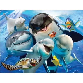 Prime3D postcard - Ocean Selfie 16 x 12 cm