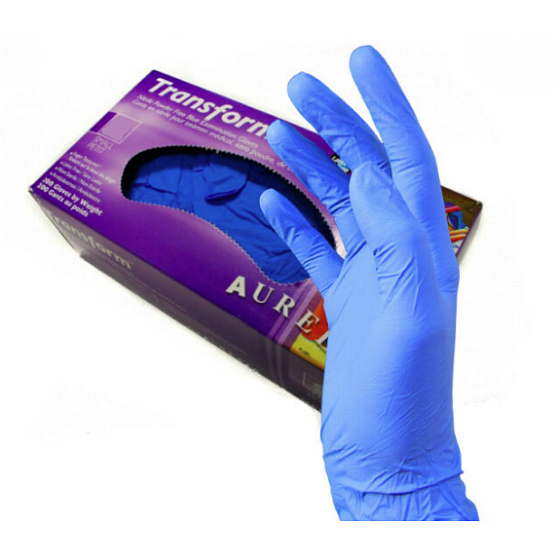 Aurelia Transform Nitrile gloves disposable non-powdered size M box 200 pieces