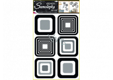 Square wall stickers black, 60 x 42 cm