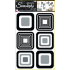 Black wall stickers squares, 60 x 42 cm