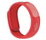 Parakito Repellent mosquito bracelet Colored red natural, refillable, waterproof, protection 24h / day - 15 days for refill + two refills